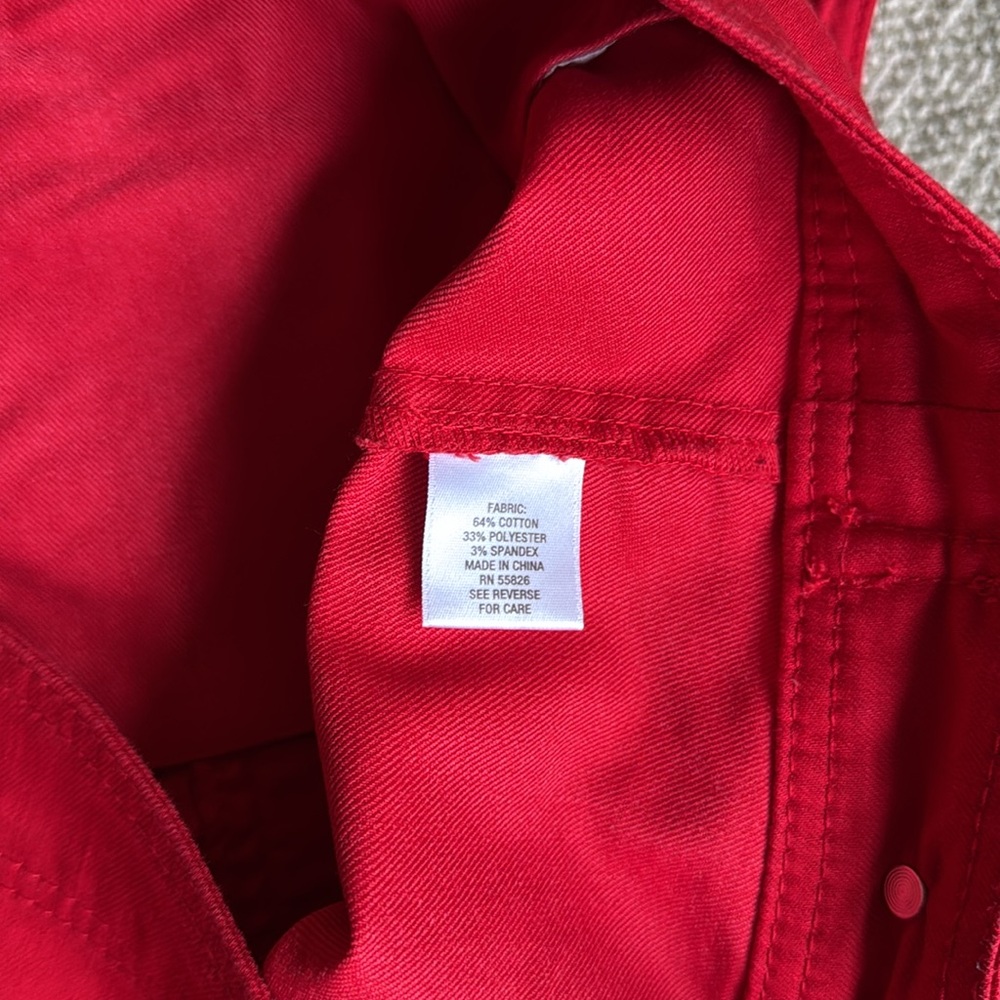 db Established 1962 Red Sleeveless Denim Vest Sz L - Picture 8 of 14